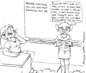 4_fingers anthro bad_parenting blush chalk chalkboard classroom desk dialogue duo_focus ear_piercing female fingers fur furniture group hair information_board inside piercing school sitting smile speech_bubble standing table teacher text young young_anthro asthexiancal alexandra_(david_siegl) mammal mouse murid murine rat rodent 2005 black_and_white english_text monochrome father_(lore) incest_(lore) parent_(lore)