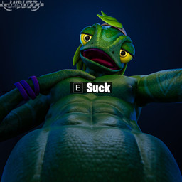 abs anthro backwards_hat bracelet clothing game_ui green_body hat hat_only headgear headgear_only headwear headwear_only holding_chest imminent_oral imminent_sex jewelry logo looking_at_viewer male mostly_nude open_mouth solo text yellow_eyes yellow_sclera jaiblizz pickle_juice_(modeler) epic_games fortnite ziggy_(fortnite) chameleon lizard reptile scalie 1:1 3d_(artwork) digital_media_(artwork) english_text hi_res
