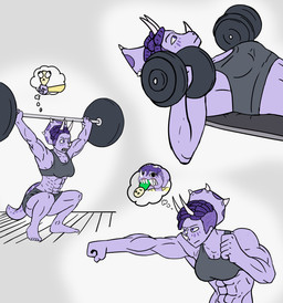 abs angry anthro barefoot biceps bra breasts clothing feet female forearm_muscles freckled_breasts freckled_chest freckled_face freckled_shoulders freckles horn markings muscular muscular_anthro muscular_female serious_face serratus sidecut solo sport sports_bra spots spotted_markings spotted_tail tail tail_markings training triceps underwear v-cut shock_trooper_(artist) cavemanon_studios goodbye_volcano_high ko_op_(game_developer) snoot_game anon_(snoot_game) trish_(gvh) ceratopsian ceratopsid chasmosaurine dinosaur marginocephalian ornithischian prehistoric_species reptile scalie triceratops hi_res