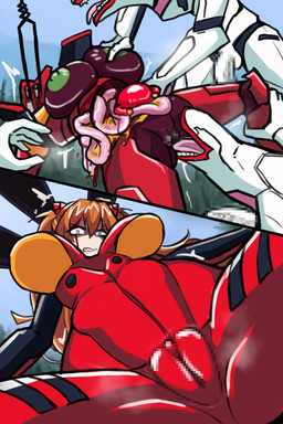 big_breasts blood bodily_fluids breasts camel_toe clothing cunnilingus death female forced genitals gore green_nipples guts hair intestines melee_weapon necrophilia nipples oral orange_hair organs polearm rape red_clothing red_skinsuit sex skinsuit snuff spear tight_clothing uterus vaginal vulva weapon skarma neon_genesis_evangelion asuka_langley_soryu evangelion_(cyborg) human mammal mass_production_eva 2:3 absurd_res censored hi_res mosaic_censorship