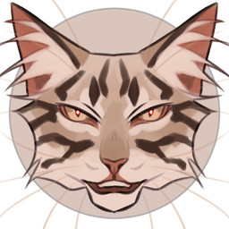 ambiguous_form ambiguous_gender brown_markings cheek_tuft facial_markings facial_tuft front_view fur head_markings inner_ear_fluff looking_at_viewer markings open_mouth red_inner_ear red_nose simple_background solo tan_body tan_eyes tan_fur tan_inner_ear_fluff teeth tuft whiskers justkiddinb felid mammal 1:1 headshot_portrait low_res portrait