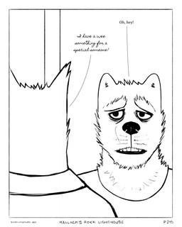 anthro black_nose border clothing collared_shirt dialogue duo eye_bags eyebrows facial_scar male markings sad scar shirt simple_background text thick_eyebrows topwear whisker_markings white_background white_border sharkinthepark maccaw_(sharkinthepark) macleish_(sharkinthepark) avian bird canid canine canis domestic_dog mammal owl 2024 4:5 absurd_res black_and_white comic english_text hi_res monochrome