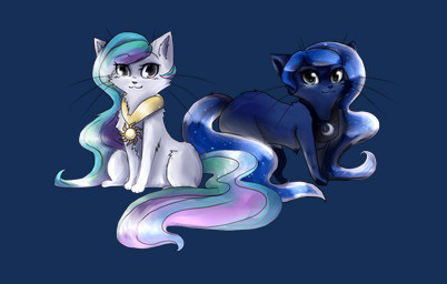 collar crescent_moon duo female feral looking_at_viewer moon princess royalty simple_background sitting smile sun tail transparent_background whiskers rizusaur friendship_is_magic hasbro my_little_pony princess_celestia_(mlp) princess_luna_(mlp) domestic_cat felid feline felis mammal 2012 alpha_channel hi_res sibling_(lore) sister_(lore) sisters_(lore)