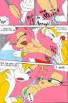 amy_rose anal anal_fingering anal_penetration anthro anus boots breasts canid canine clothing comic dialogue duo english_text erection eulipotyphlan female fingering fingering_partner footwear foreskin fox genitals hedgehog humanoid_genitalia humanoid_penis interspecies karate_akabon lube male male/female mammal miles_prower mostly_nude nipples nude open_mouth penetration penis pink_body pussy sega sex shoes sonic_the_hedgehog_(series) spread_legs spreading text