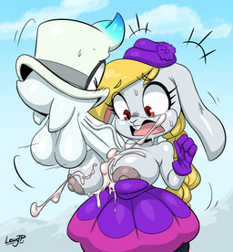 4_fingers anthro areola balls big_balls big_breasts big_penis blonde_hair bodily_fluids breast_play breasts buckteeth clothed clothed_sex clothing cum cum_on_breasts duo eyelashes eyes_closed female fingers floating_head_creature genital_fluids genitals gloves hair handwear hat headgear headwear huge_balls huge_breasts huge_penis long_hair male male/female nipples one_breast_out open_mouth orgasm outercourse penile penis red_eyes sex small_but_hung sweat teeth titfuck wide_eyed joaoppereiraus mario_bros nintendo super_mario_odyssey broodal cappy_(mario) hariet_(mario) bonneter lagomorph leporid mammal rabbit 2021 absurd_res digital_media_(artwork) hi_res signature