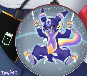 balls bdsm bondage bound cellphone cellphone_charger chain chained chained_cuffs charging charging_battery charging_phone cock_and_ball_torture cuff_(restraint) electricity electricity_manipulation electronics electrostimulation elemental_manipulation feet feral fusion genital_torture genitals in_pokeball internal laugh male neon neon_lights pawpads paws penis phone pokeball pokemon_fusion restraints shaking shivering smartphone solo tickle_fetish tickle_torture tickling tickling_armpits tickling_balls tickling_feet tickling_genitalia tickling_penis tremble_lines trembling davyboi nintendo pokemon eeveelution future_pokemon generation_2_pokemon generation_9_pokemon hybrid legendary_pokemon miraidon paradox_pokemon pokemon_(species) umbreon absurd_res hi_res