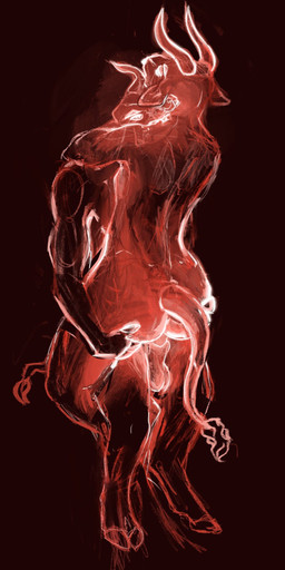 anthro balls bite duo female genitals holding_butt hooves horn lifted male male/female penetration penis vaginal vaginal_penetration scare_cow bev_(scare_cow) lavish_(scare_cow) bovid bovine cattle mammal hi_res