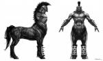 armor hooves male muscular muscular_male muscular_taur navel nipples solo spikes t-pose andyparkart european_mythology god_of_war greek_mythology mythology sony_corporation sony_interactive_entertainment centaur equid equid_taur humanoid_taur mammal mammal_taur taur hi_res monochrome