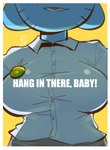 anthro blue_body blue_fur breasts clothed clothing female fur mature_anthro mature_female simple_background smile solo text edalv cartoon_network the_amazing_world_of_gumball nicole_watterson domestic_cat felid feline felis mammal 2024 absurd_res english_text hi_res