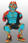 abs anthro blue_body blue_skin clothed clothing horn male solo teeth yellow_eyes lizardman_(artist) asian_mythology chinese_mythology east_asian_mythology epic_games fortnite mythology firewalker_(fortnite) dragon felid lion mammal mythological_creature mythological_nian mythological_scalie pantherine scalie 2019 digital_media_(artwork) hi_res