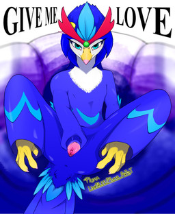 accessory anthro anus avian_butt avian_feet avian_legs beak beak_closed beakstick blue_body blue_feathers feathered_arms feathers feet female female_anthro furgonomics genitals lipstick makeup mouth_closed nude one_eye_closed open_pussy pink_vulva pose posing_for_picture posing_for_the_viewer posing_nude red_body red_feathers solo spread_fingers spread_legs spread_vulva spreading vulva white_body white_feathers pluma_artist nintendo pokemon fan_character avian bird generation_9_pokemon humanoid pokemon_(species) pokemon_humanoid quaquaval colored hi_res pinup