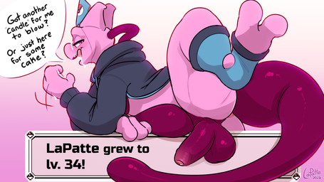 anthro anus balls bodily_fluids butt clothing cum cum_on_face dialogue erection foreskin genital_fluids genitals hat headgear headwear hoodie humanoid_genitalia humanoid_penis looking_at_viewer male party_hat penis raised_leg simple_background smile solo tail text topwear lapatte nintendo pokemon pat_(lapatte) felid feline generation_1_pokemon legendary_pokemon mammal mewtwo pokemon_(species) 16:9 2025 4k absurd_res english_text hi_res signature widescreen