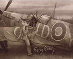 aircraft airplane anthro clothed clothing fully_clothed looking_at_viewer male military_uniform outside smile solo text uniform vehicle world_war_2 tracy_j._butler hawker_hurricane lackadaisy rocky_rickaby domestic_cat felid feline felis mammal english_text monochrome