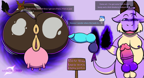 angry anthro anus balls big_balls big_butt big_penis big_udders butt devious_grin female feral genitals huge_butt male penis profanity prostitution text thinking_with_portals vulva landon_starz mythology nintendo pokemon boltund canid canine dragon generation_8_pokemon hybrid mammal mythological_creature mythological_scalie pokemon_(species) scalie absurd_res english_text hi_res