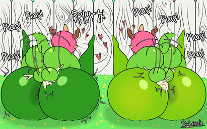 anthro anus anus_peek balls big_butt bodily_fluids butt comic_panel cum cum_in_vagina cum_inside dragon_fruit dragon_tail female flower food from_front_position fruit genital_fluids genitals grass green_body green_skin group heart_symbol horn huge_butt legs_up male mating_press onomatopoeia penetration plant plap_(sound) pvz_2 sex size_difference smaller_male sound_effects tail text vaginal vaginal_penetration raylopez electronic_arts mythology plants_vs._zombies plants_vs._zombies_heroes plants_vs_zombies:_heroes popcap_games green_shadow solar_flare_(pvz) dragon dragon_bruit_(pvz) elemental_creature flora_fauna flower_creature humanoid mythological_creature mythological_scalie peashooter_(pvz) scalie sunflower_(pvz) 2026 hi_res