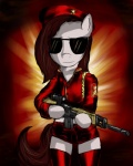 anthro anthrofied boots bottomwear clothing eyewear female footwear gun ponification ranged_weapon rifle russian shoes shorts sniper_rifle solo soviet_union sunglasses svd tail uniform weapon zloykosh command_and_conquer electronic_arts hasbro my_little_pony red_alert_(series) natasha_volkova_(red_alert) equid equine horse mammal pony crossover