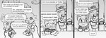 anthro bandit_heeler bluey_(series) button_eyes canid canine canis caught clothed clothing crizbn domestic_dog dr_doc_md duo english_text feral generation_1_pokemon generation_2_pokemon generation_8_pokemon hi_res inside legendary_pokemon male mammal mew_(pokemon) monochrome nintendo pichu playing playing_with_toys plushie pokemon pokemon_(species) scorbunny seam_(sewing) spaceballs text walk-in