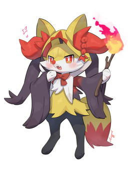 3_fingers 3_toes :o ambiguous_anthro ambiguous_gender anthro arm_tuft big_tail biped black_body black_fur blush blush_lines bottomless bottomless_ambiguous bottomless_anthro bow_ribbon bow_tie cheek_tuft chest_tuft cloak clothed clothing digitigrade dipstick_tail elemental_manipulation facial_tuft fangs feet fingers fire fire_manipulation flat_chested flesh_fang fluffy fluffy_tail front_view fur grey_clothing hip_tuft holding_object holding_stick hood inner_ear_fluff markings multicolored_body multicolored_fur open_mouth orange_body orange_eyes orange_fur orange_inner_ear_fluff orange_nose orange_tail_tip partially_clothed_ambiguous partially_clothed_anthro pointy_ears prick_ears pupils red_bow red_tail shoulder_tuft simple_background solo sparkles standing stick tail tail_markings tapering_snout teeth toes tuft white_background white_body white_fur white_pupils yellow_body yellow_clothing yellow_fur yellow_tail nullma nintendo pokemon shinku_(nullma) braixen canid generation_6_pokemon mammal pokemon_(species) 2025 absurd_res colored digital_drawing_(artwork) digital_media_(artwork) hi_res japanese_description shaded signature translated_description