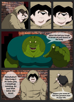 alley anthro brown_body brown_fur clothed clothing dialogue duo fingerless_gloves fur gloves green_body green_scales hair handwear hood male markings mole_(marking) multicolored_body multicolored_fur multicolored_scales muscular muscular_anthro muscular_male scales scar speech_bubble teeth text topwear two_tone_body two_tone_fur two_tone_scales xxsparcoxx craig_(xxsparcoxx) wildert_(xxsparcoxx) canid canine canis crocodile crocodilian mammal reptile scalie wolf 2015 comic digital_media_(artwork) english_text hi_res
