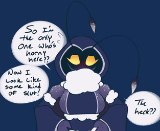 antennae_(anatomy) anthro aroused big_breasts biped blush breasts dialogue female freckled_breasts freckled_shoulders freckles glowing glowing_eyes hands_on_hips hood looking_at_viewer non-mammal_breasts ruff side_boob simple_background skimpy_dress solo speech_bubble talking_to_viewer text transparent_background worried yellow_eyes dorian-bc moff_(justanothermonstergirl) arthropod insect lepidopteran moth 2020 alpha_channel english_text