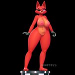 angry anthro black_background breasts checkered checkered_floor clitor crossgender eye_patch eyewear fangs female genitals metal_hand mtf_crossgender nipples pose pussy red_body simple_background solo stage teeth nonotoys five_nights_at_freddy's scottgames foxy_(fnaf) canid canine fox mammal 2024 3d_(artwork) digital_media_(artwork) hi_res pinup