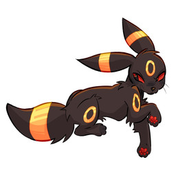 ambiguous_gender black_body black_fur feral fur markings pawpads paws red_sclera ring_(marking) simple_background solo tail whiskers izzy-paw nintendo pokemon eeveelution generation_2_pokemon pokemon_(species) umbreon 2026 hi_res