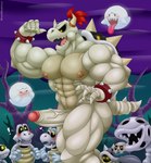 2_horns 4_fingers abs anthro areola barazoku biceps big_muscles big_penis blush bone bracelet claws deltoids detailed_background erection fingers genitals glans group hair heart_symbol horn humanoid_genitalia humanoid_penis jewelry male muscular muscular_anthro muscular_male muscular_thighs nipples non-mammal_nipples nude obliques open_mouth pecs penis plant quads red_hair shell skeleton skull skull_head smile solo_focus spiked_bracelet spiked_tail spikes spikes_(anatomy) tail teeth tongue tongue_out tree vein veiny_penis woofmadness mario_bros nintendo dry_bowser animated_skeleton bony_beetle boo_(mario) dry_bones elemental_creature fish fish_bone_(mario) flora_fauna ghost goomba koopa koopa_troopa marine piranha_plant reptile scalie spirit turtle undead 2024 digital_media_(artwork) hi_res