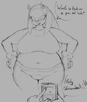 anthro belly big_breasts breasts cellphone dialogue duo ear_piercing electronics female first_person_view hair_down human_pov male male/female overweight phone piercing pov_hands smartphone speech_bubble isxues idw_publishing sega sonic_the_hedgehog_(comics) sonic_the_hedgehog_(idw) sonic_the_hedgehog_(series) surge_the_tenrec afrosoricid human mammal tenrec 2024 hi_res monochrome sketch