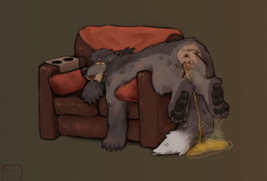 andromorph animal_genitalia animal_vulva anthro anus bodily_fluids butt chair dipstick_tail feet fur furniture genital_fluids genitals hair intersex looking_at_viewer lying lying_on_chair markings nude pawpads paws peeing simple_background smile solo steam tail tail_markings toes tongue tongue_out urine urine_stream vaginal_fluids vulva rvtt korwin binturong mammal viverrid absurd_res hi_res