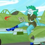 aircraft airplane anthro clothed clothing cloud female footwear grass jet legwear me_262 plant socks solo vehicle yenchey messerschmitt aniyah fish marine shark 1:1 digital_media_(artwork) hi_res