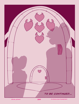 anthro door heart_symbol shadow text funkspunky infernus_(funkspunky) patreon comic english_text hi_res