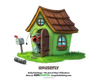 ambiguous_gender antennae_(anatomy) anthro building door flower frown grass house humor insect_wings mailbox newspaper plant pun red_eyes simple_background solo text visual_pun white_background window wings piper_thibodeau arthropod fly_(animal) housefly insect 2016 digital_media_(artwork) digital_painting_(artwork) english_text painting_(artwork) url