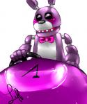 anthro bow_(feature) bow_tie bumper_cars heart_symbol machine male simple_background solo eoki-san_(artist) five_nights_at_freddy's scottgames bonnie_(fnaf) animatronic lagomorph leporid mammal rabbit robot