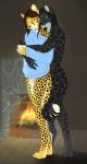 accelo anthro black_fur black_hair bulge cheetah clothed clothing coffee collar colored couple ear_piercing embracing feline fire fireplace fluffy_panther fur green_eyes green_hair grin hair house hug hybrid jaguar khraym long_hair love male mammal mug nude orange_eyes orange_hair panther panties paws piercing rosettes sheath_bulge smile spots standing sweater tongue tongue_out underwear white_fur yellow_fur
Rating: Safe
Score: 7
User: KhraymTheCheetah
Date: February 07, 2014