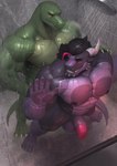 against_surface anthro anthro_on_anthro anthro_penetrated anthro_penetrating anthro_penetrating_anthro balls bathing big_muscles big_penis black_hair duo from_behind_position genitals green_body green_scales grey_body grey_scales grin hair horn humanoid_genitalia humanoid_penis male male/male male_penetrated male_penetrating male_penetrating_male musclegut muscular muscular_male nipples non-mammal_balls non-mammal_nipples nude on_glass pecs penetration penis scales sex shower shower_sex showering smile standing standing_sex tail teeth thick_penis vein veiny_penis water wet earthist adelthelizard lizard reptile scalie