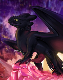 black_body black_scales blurred_background bodily_fluids claws crystal cum cumshot ejaculation erection feral finger_claws genital_fluids genitals green_eyes hands-free knot knotted_penis male male_feral membrane_(anatomy) membranous_wings penis quadruped scales smile solo spontaneous_ejaculation tail toe_claws wings yellow_sclera hamham5 dreamworks european_mythology how_to_train_your_dragon mythology toothless dragon fury_(httyd) mythological_creature mythological_scalie night_fury scalie western_dragon absurd_res detailed hi_res shaded