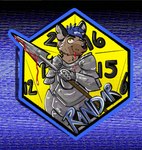 badge clothed clothing dice knight male melee_weapon military polearm soldier solo spear toony warrior weapon nicohhusky dungeons_and_dragons hasbro wizards_of_the_coast hyena mammal digital_media_(artwork) hi_res