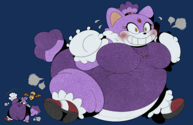 anthro before_and_after big_breasts blush body_size_growth breasts clothing duo female footwear forehead_gem gem inflation permanent_smile purple_body shoes simple_background size_transformation smile solo_focus surprised tail transformation transparent_background inflateresponsibly sega sonic_the_hedgehog_(series) blaze_the_cat domestic_cat felid feline felis mammal 2026 absurd_res alpha_channel hi_res