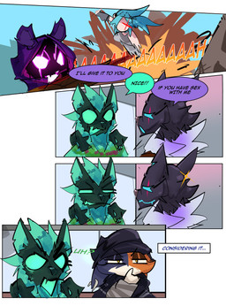 anthro beanie black_beanie black_body black_clothing black_fur black_hat black_headwear blue_body blue_fur blue_hair brown_body brown_fur cheek_tuft clothing dialogue ear_piercing empty_eyes eye_scar facial_scar facial_tuft female fish_hook fish_hook_piercing fur fur_tuft green_body green_fur green_speech_bubble group hair hat headgear headwear hood hook looking_at_another male multicolored_body multicolored_fur open_mouth piercing purple_speech_bubble scar speech_bubble talking_to_another text tuft white_body white_fur yellow_eyes sirkerner epic_games fortnite mythology vocaloid yamaha_corporation cerberus_(fortnite) hatsune_miku meow_skulls pack_leader_highwire raven_team_leader bear calico_cat canid canid_demon canine canis demon domestic_cat felid feline felis hellhound human mammal mythological_canine mythological_creature wolf absurd_res comic english_text hi_res