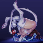 3d_(artwork) animal_ears animal_humanoid animal_tail animated ball_of_yarn big_breasts big_butt big_hair blue_background blue_hair breasts butt capcom cat_humanoid claws darkstalkers digital_media_(artwork) domestic_cat duo eyelashes fangs felicia_(darkstalkers) felid felid_humanoid feline feline_humanoid felis female feral fur green_eyes hair humanoid long_hair long_tail mammal mammal_humanoid naturally_censored navel pawpads pearforceone pillow purple_claws simple_background smile tail tan_body tan_skin teeth thick_thighs upside_down webm white_body white_fur wide_hips yarn