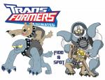 alternate_form anthro cutie_mark duo feral machine male square_crossover inspectornills friendship_is_magic hasbro my_little_pony takara_tomy transformers fido_(mlp) spot_(mlp) canid diamond_dog_(mlp) equid mammal robot absurd_res crossover hi_res