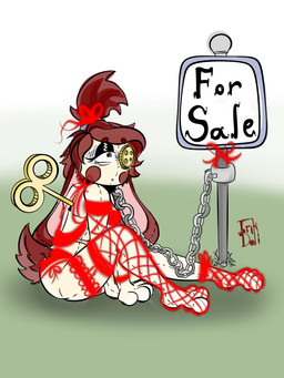 big_ears bodily_fluids bound bow_ribbon button_(fastener) button_eyes chain chained clothing crying doll female for_sale for_sale_sign forced lingerie sad scared seam_(sewing) solo tears teary_eyes windkey worried inkdoll lagomorph leporid mammal rabbit 3:4 hi_res