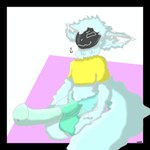 >:3 animal_genitalia balls big_balls big_penis big_tail blue_body blue_fur blue_hair clothing equine_genitalia fluffy fluffy_arms fluffy_legs fluffy_tail fur genitals hair huge_balls huge_penis huge_tail hyper hyper_genitalia hyper_penis kneeling machine male penis tail yellow_clothing zabivnoy_krabsburger oleg_(zabivnoy_krabsburger) protogen absurd_res hi_res