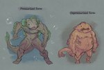 anthro biped dorsal_fin ear_fins fin male solo tail tail_fin text rappenem blobfish fish marine scorpaeniform sculpin english_text hi_res