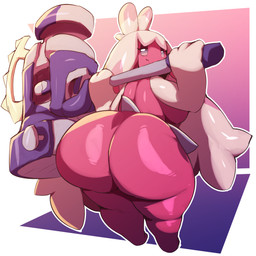 bedroom_eyes big_breasts big_butt breasts butt butt_focus female female_humanoid hair hammer holding_hammer holding_object holding_tool huge_breasts huge_butt huge_hips huge_thighs hyper hyper_butt hyper_hips hyper_thighs looking_at_viewer looking_back narrowed_eyes not_furry nude nude_female nude_humanoid pink_body pink_hair seductive shortstack shortstack_female side_boob smile solo thick_thighs tools wide_hips trinity-fate62 nintendo pokemon generation_9_pokemon humanoid pokemon_(species) tinkaton 1:1 2023 absurd_res digital_media_(artwork) hi_res