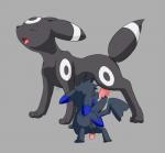 animal_genitalia anus balls black_fur black_nose blue_fur canine canine_penis cum cum_in_mouth cum_inside cum_on_penis digitigrade eeveelution erection eyes_closed facial_markings fellatio feral feral_on_feral fur gay grey_background hatiimiga male mammal markings near nintendo open_mouth oral oral_sex orgasm penis pikachu plain_background pokémon precum sex size_difference tongue tongue_out umbreon video_games
Rating: Explicit
Score: 12
User: FireXSpirit
Date: April 04, 2014