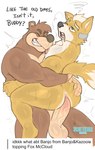 anal anal_penetration anthro anthro_on_anthro anthro_penetrated anthro_penetrating anthro_penetrating_anthro balls big_butt blush blush_lines brown_body butt butt_grab dialogue duo eyebrows genitals green_eyes hand_on_butt interspecies looking_pleasured male male/male male_on_bottom male_on_top male_penetrated male_penetrating male_penetrating_male nipples nude on_bottom on_top penetration penile penile_penetration penis_in_ass sex simple_background smile stand_and_carry_position standing standing_sex text vein white_background ledange banjo-kazooie nintendo rareware star_fox banjo_(banjo-kazooie) fox_mccloud bear canid canine fox mammal absurd_res english_text hi_res