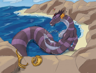 anthro apode biped black_body blue_eyes blush bodily_fluids clear_urine female female_anthro fingering fingering_self genital_fluids horn legless long_neck macro_anthro macro_female masturbation multicolored_body nude nude_anthro nude_female peeing peeing_on_self purple_body serpentine solo striped_body stripes urine urine_on_breasts urine_on_self urine_stream vaginal vaginal_fingering watersports white_body valrionwrites mythology draconcopode dragon mythological_creature mythological_scalie naga scalie 2025 digital_media_(artwork) hi_res