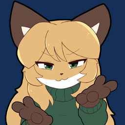 :3 animated_gif anthro blonde_hair brown_body brown_fur closed_smile clothing countershade_face countershading female female_anthro front_view fur furrowed_eyebrows gloves green_clothing green_eyes hair handwear long_hair mouth_closed multicolored_body multicolored_fur smile smiling_at_viewer smug smug_eyes smug_face solo sweater topwear turtleneck white_body white_fur yellow_body yellow_fur conditional_dnp sodanalan1998 67_(meme) averi_(fiddleafox) canid canine fox mammal 2026 2d_animation animated bust_portrait digital_media_(artwork) hi_res loop meme portrait short_playtime