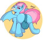 anus balls big_balls blue_body butt equine_anus femboy feral genitals hair looking_at_viewer male pink_hair puffy_anus solo tongue tongue_out onsti hasbro my_little_pony fan_character terry_bat bat bat_pony equid equine horse mammal pony 2022 digital_media_(artwork) hi_res